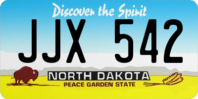 ND license plate JJX542