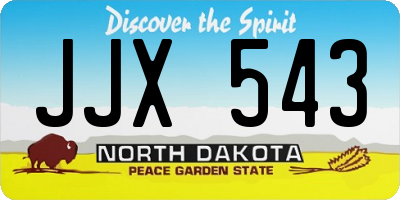 ND license plate JJX543