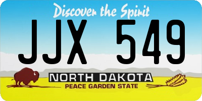 ND license plate JJX549