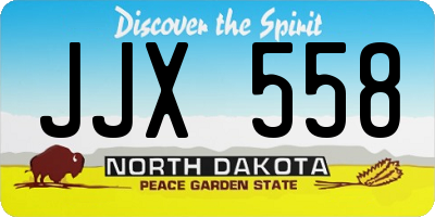 ND license plate JJX558