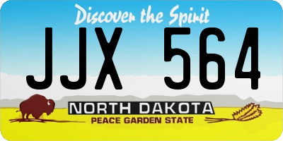 ND license plate JJX564