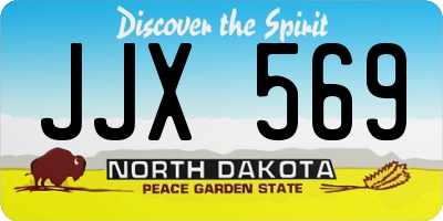 ND license plate JJX569