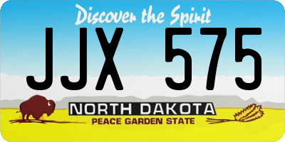 ND license plate JJX575