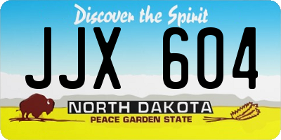 ND license plate JJX604