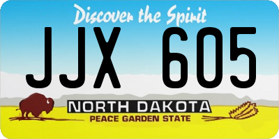 ND license plate JJX605