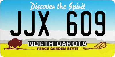 ND license plate JJX609