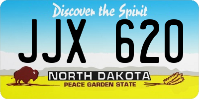 ND license plate JJX620