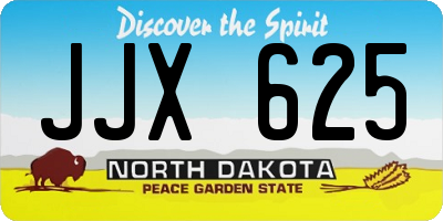 ND license plate JJX625