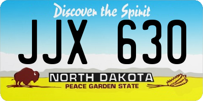 ND license plate JJX630
