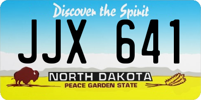 ND license plate JJX641
