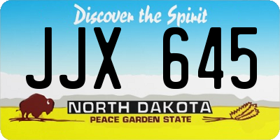 ND license plate JJX645