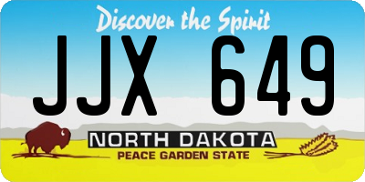 ND license plate JJX649