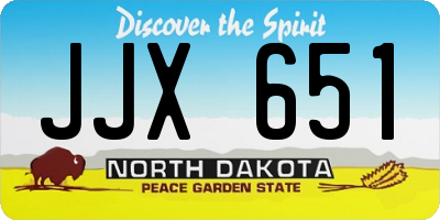 ND license plate JJX651