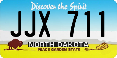 ND license plate JJX711