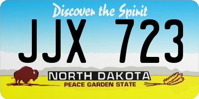 ND license plate JJX723