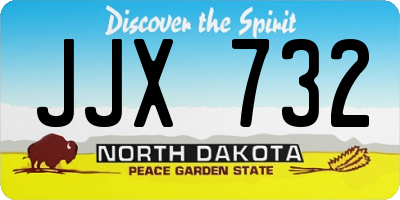 ND license plate JJX732