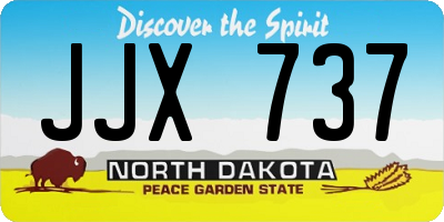 ND license plate JJX737