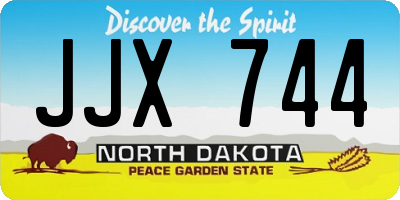 ND license plate JJX744