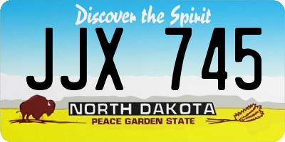 ND license plate JJX745