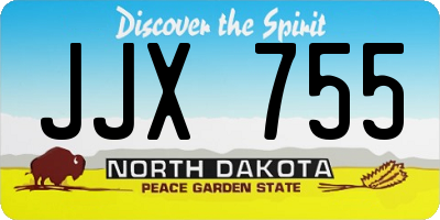 ND license plate JJX755