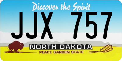 ND license plate JJX757