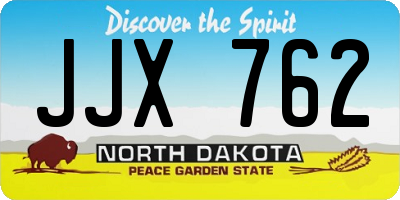 ND license plate JJX762