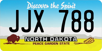 ND license plate JJX788
