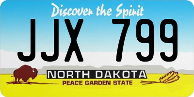 ND license plate JJX799