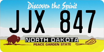 ND license plate JJX847