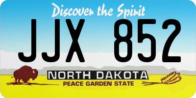 ND license plate JJX852