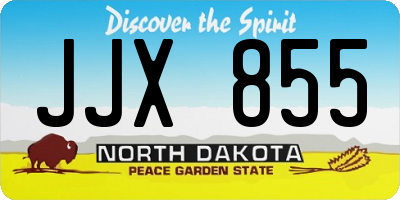 ND license plate JJX855