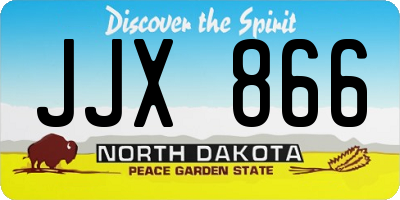 ND license plate JJX866