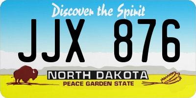 ND license plate JJX876