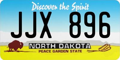 ND license plate JJX896