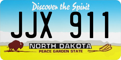 ND license plate JJX911
