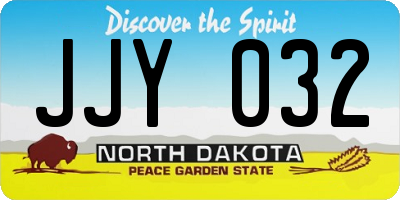 ND license plate JJY032
