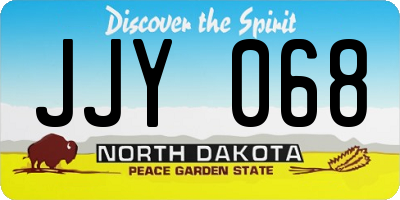 ND license plate JJY068