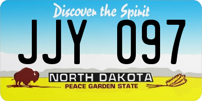 ND license plate JJY097