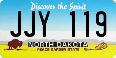 ND license plate JJY119