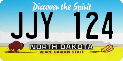 ND license plate JJY124