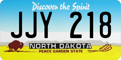 ND license plate JJY218