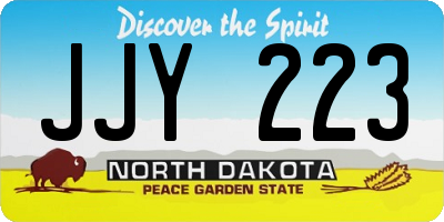 ND license plate JJY223