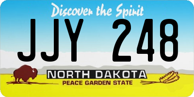 ND license plate JJY248