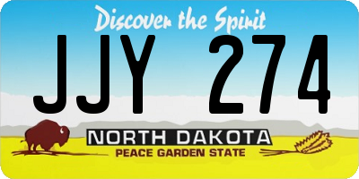 ND license plate JJY274