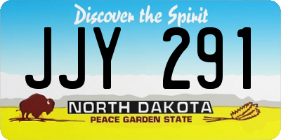 ND license plate JJY291