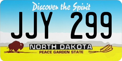 ND license plate JJY299