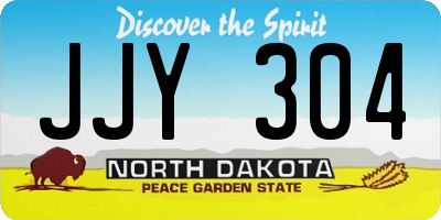 ND license plate JJY304