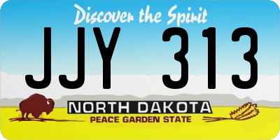 ND license plate JJY313