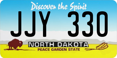 ND license plate JJY330