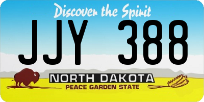 ND license plate JJY388